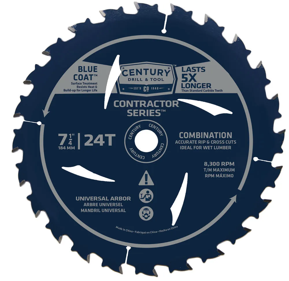 Century Drill And Tool Contractor Series Circular Saw Blade 7-1/4″ x 24t