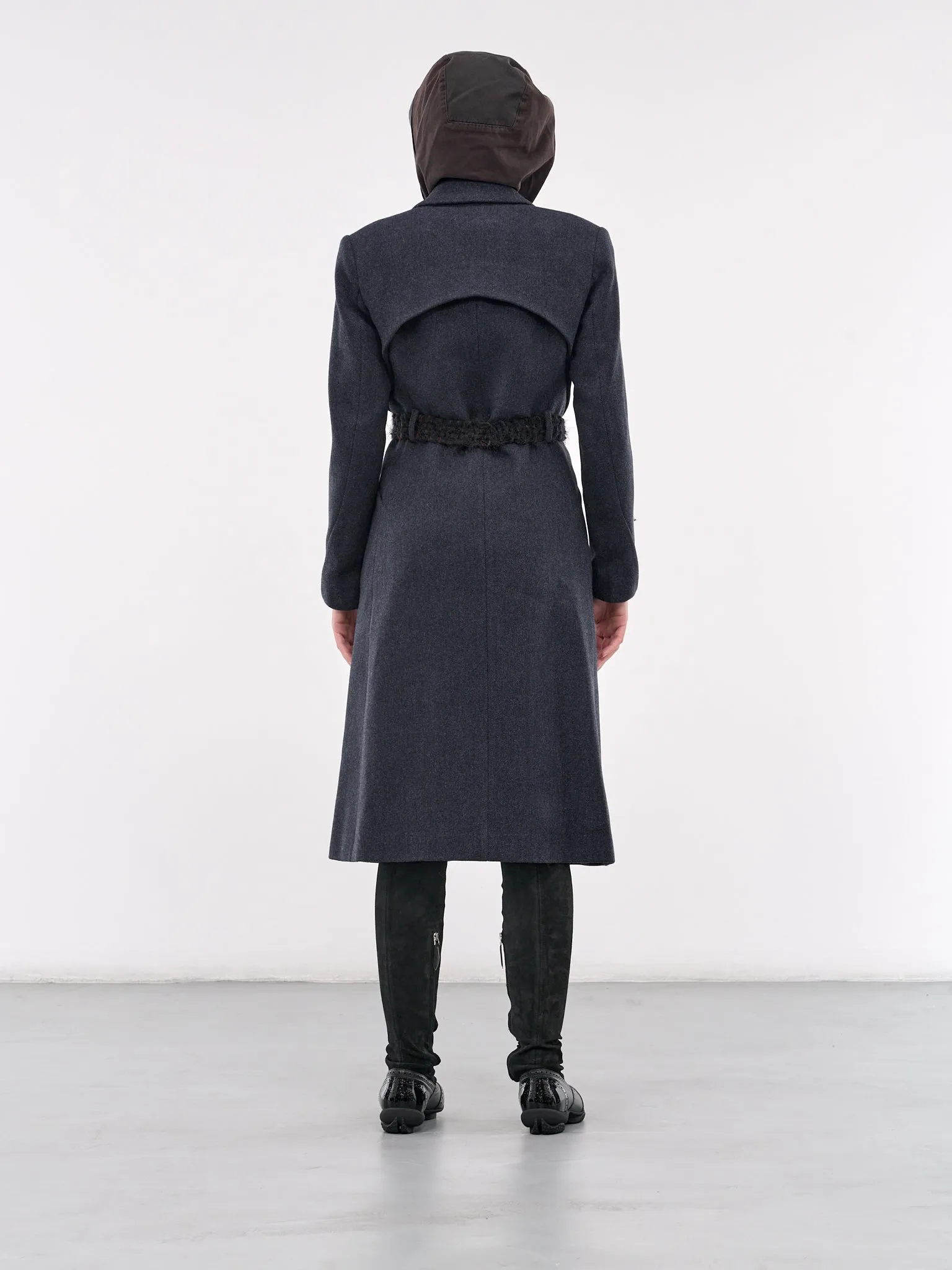 Ceramic Button Long Coat (CT3N-NAVY)