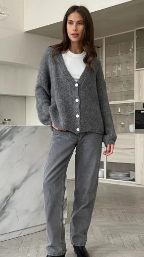 CHARLI RUBY CARDIGAN DARK GREY