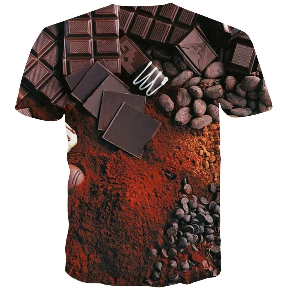 Chocolate T shirts Men Brown T shirts Funny Delicious Tshirts Novelty Bitter Tshirt Printed