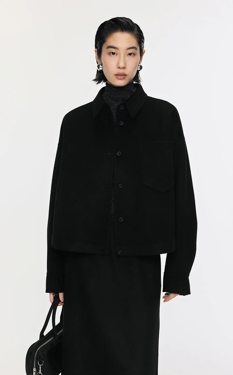 Coat / JNBY A-shape Wool-cashmere Coat