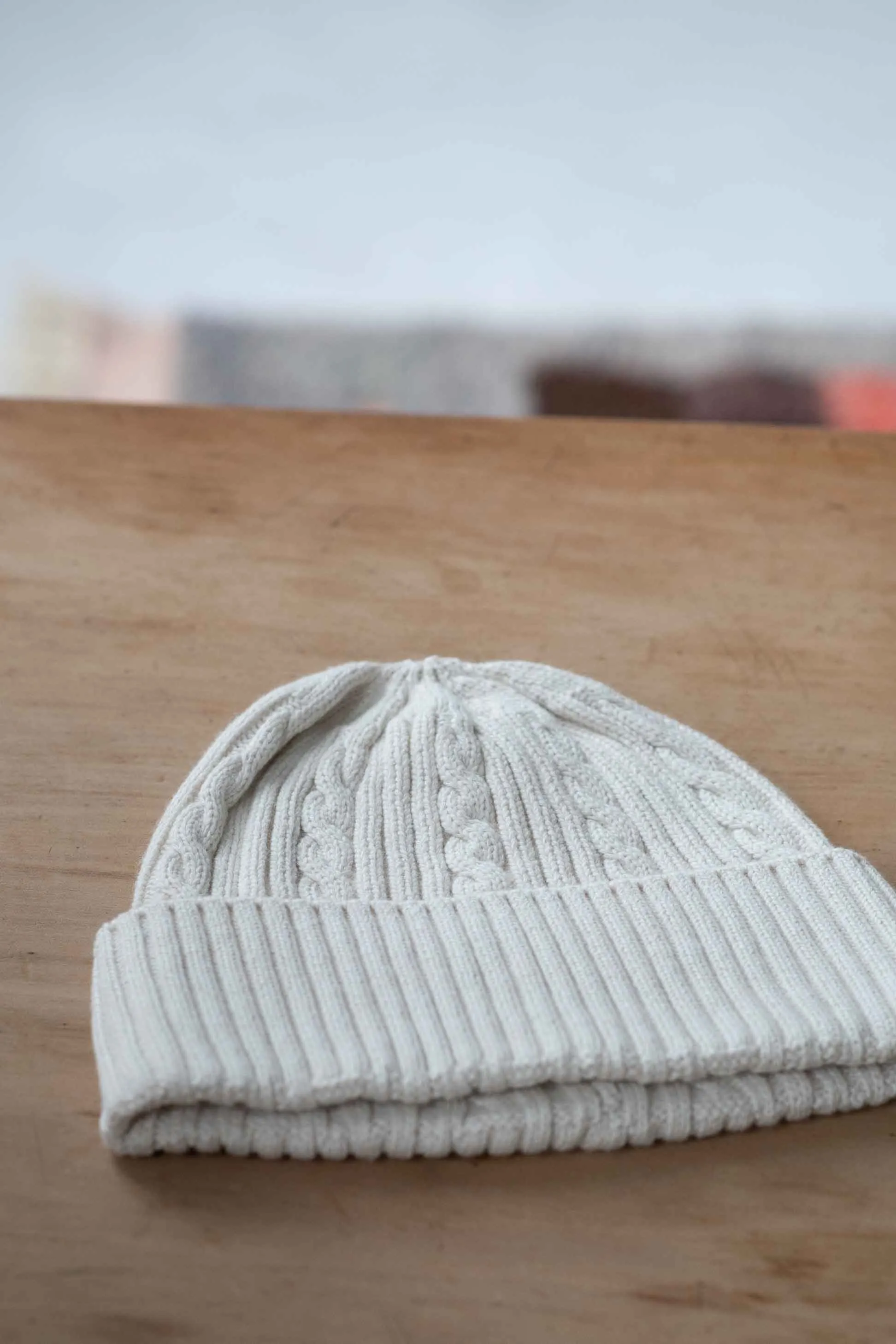 Cream Beanie *organic cotton