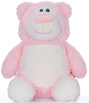 Cubbies Classic Collection Embroidery Blank - Cubbyford Pink Teddy Bear