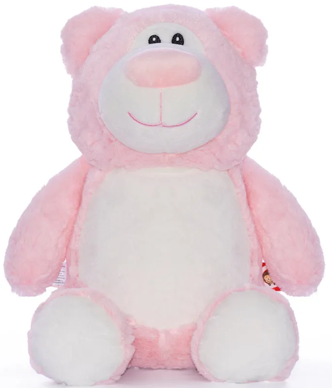 Cubbies Classic Collection Embroidery Blank - Cubbyford Pink Teddy Bear