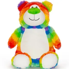 Cubbies Classic Collection Embroidery Blank - Cubbyford Rainbow Teddy Bear