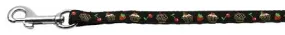 Cupcakes Nylon Ribbon Leash Black 3-8 wide 6ft Long