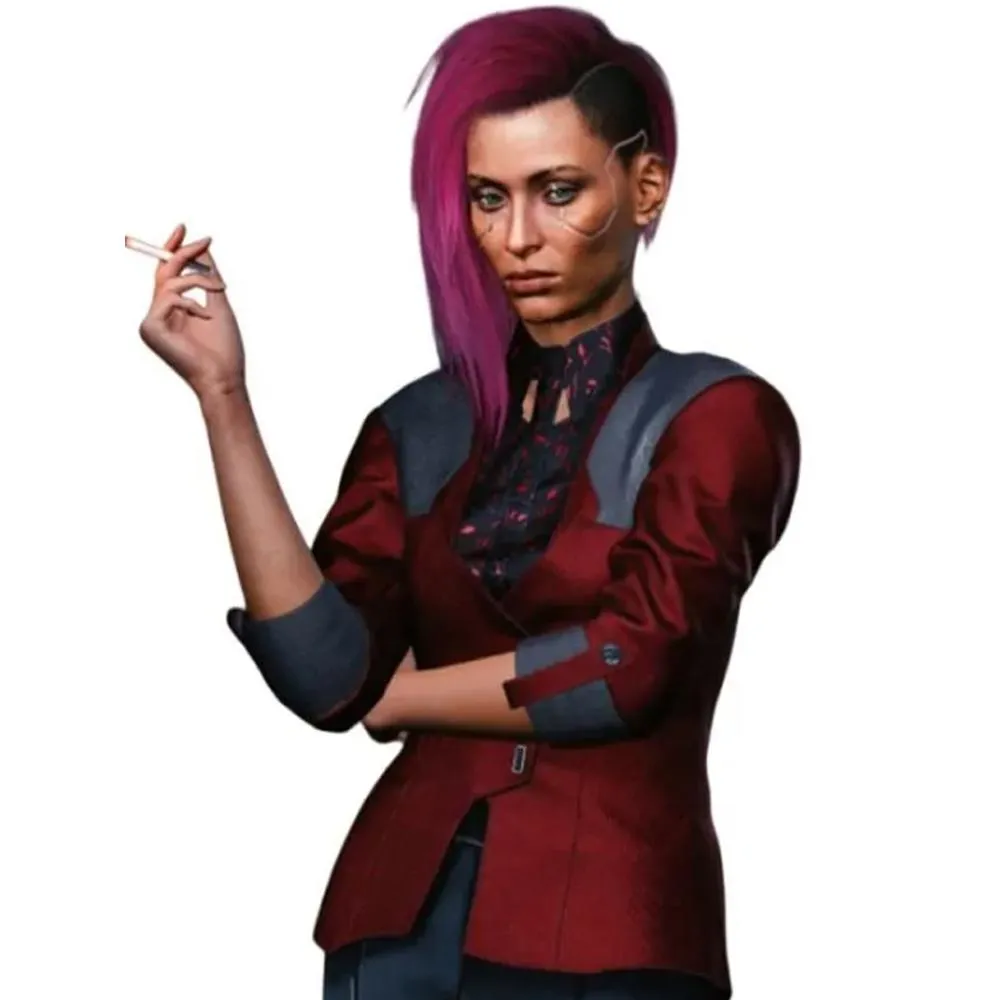 Cyberpunk 2077 Characters Maroon Blazer