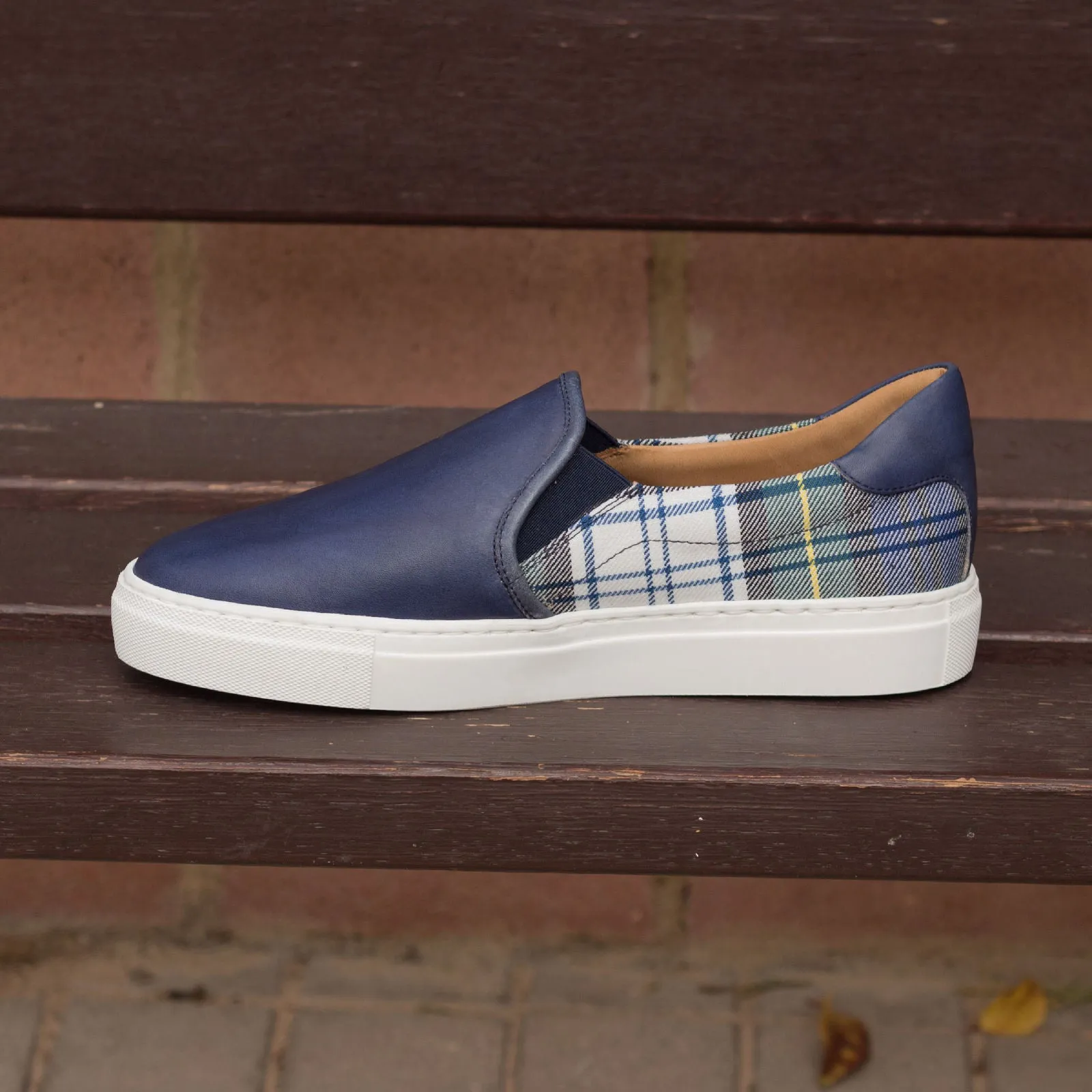 DapperFam Versado in Tartan Men's Sartorial Slip On