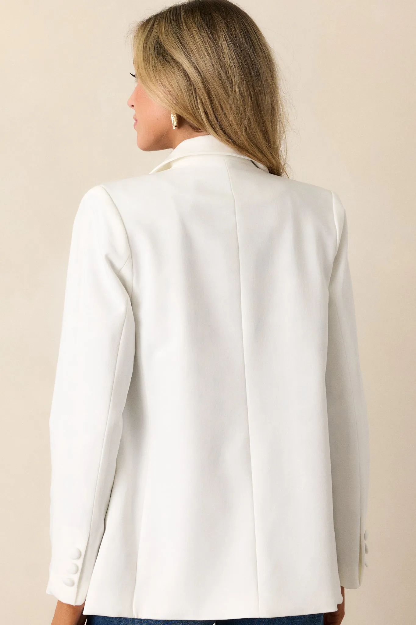 Down To Business White Blazer