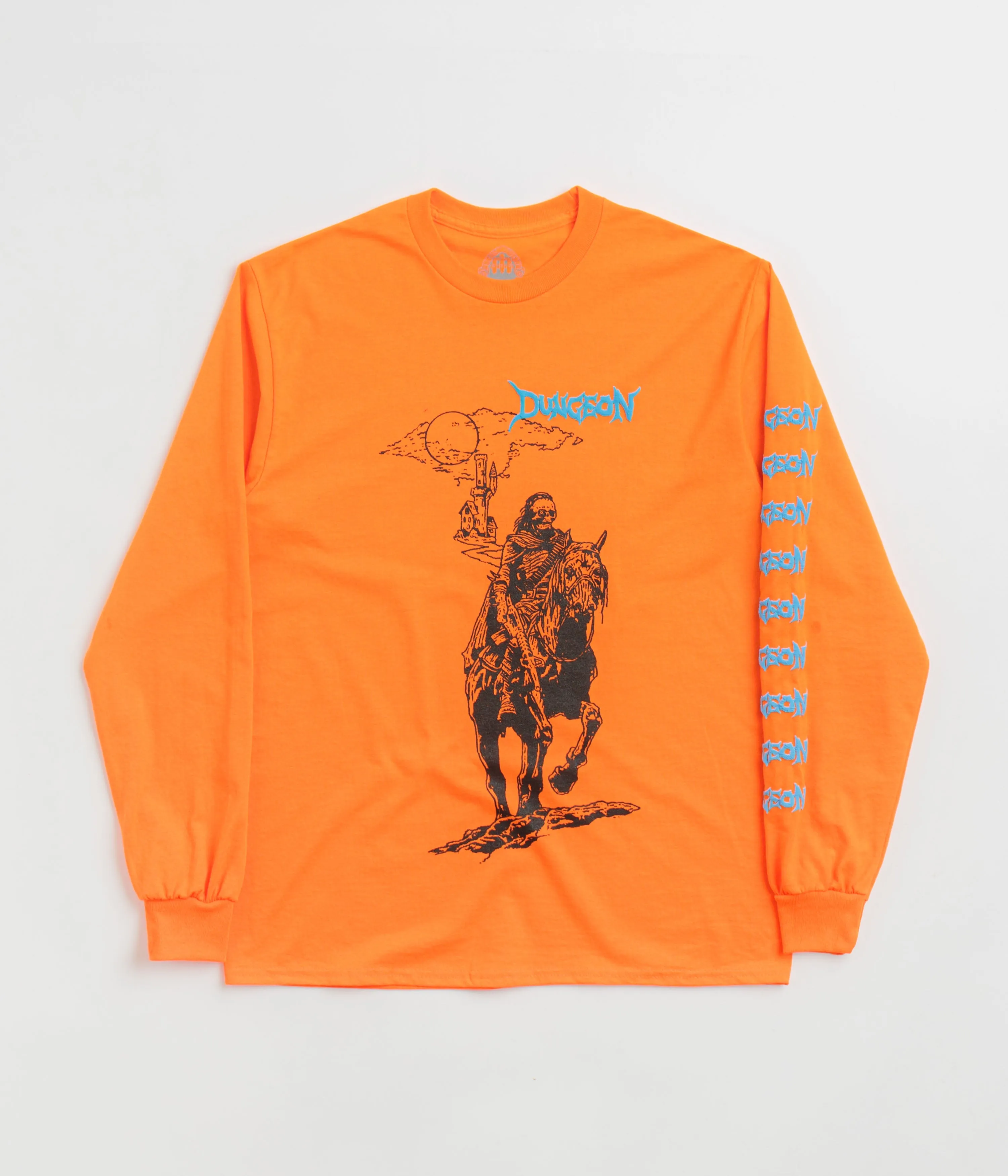 Dungeon Knight Castle Long Sleeve T-Shirt - Orange