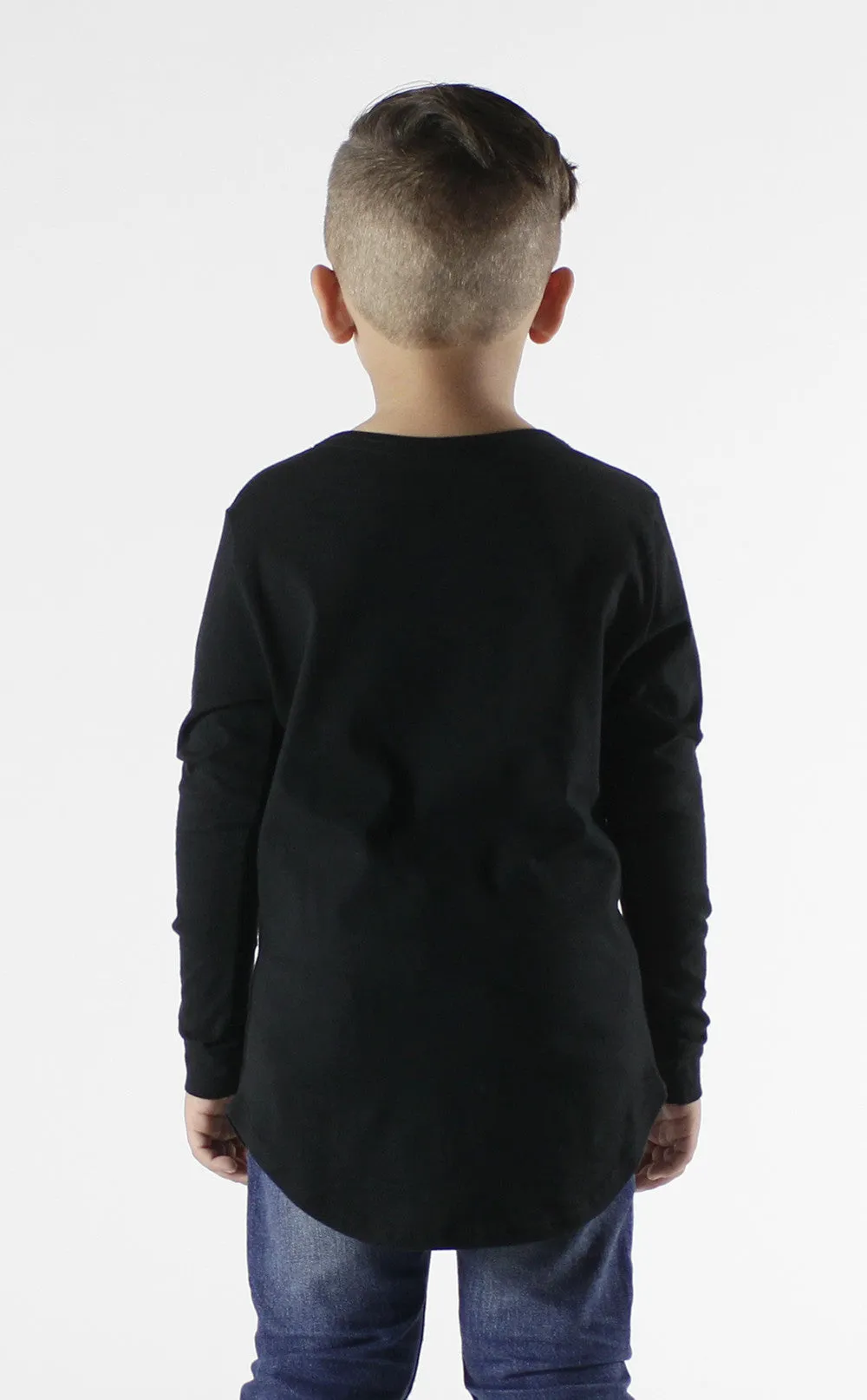 Entree Kids Bear Tour Curved Hem Long Sleeve