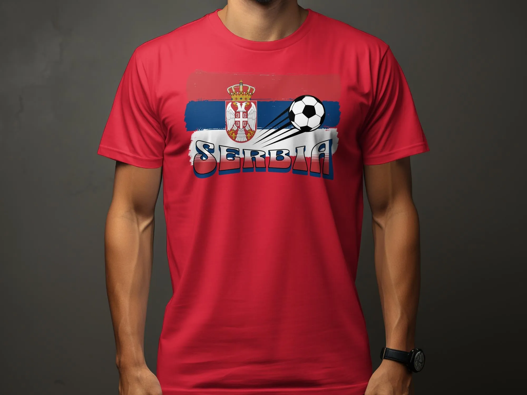 European Football Tournament Serbia T-Shirt, Football Shirt Unisex, Soccer Fan Tee, Serbia Football Shirt, Euro Championship 2023 Tee