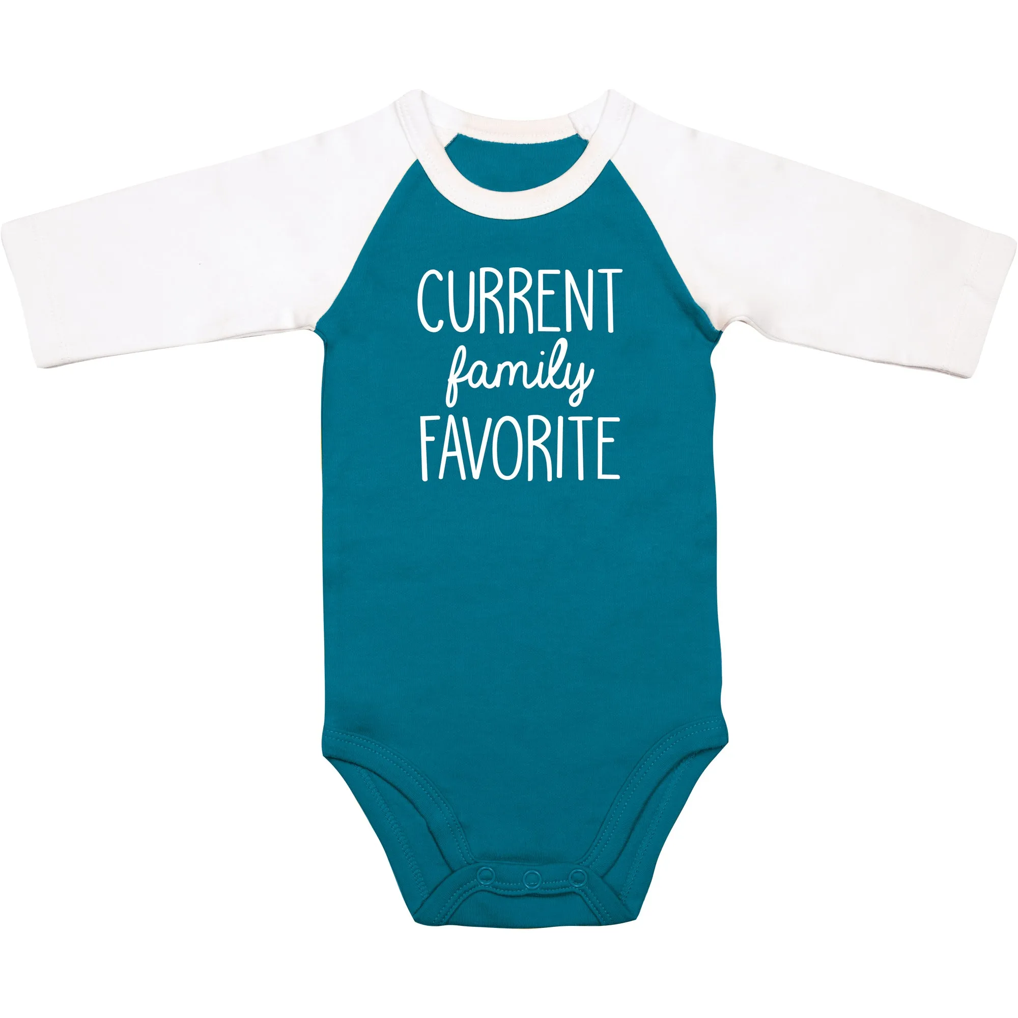 Family Favorite 3/4 Length Sleeve Prussian Blue Onesie