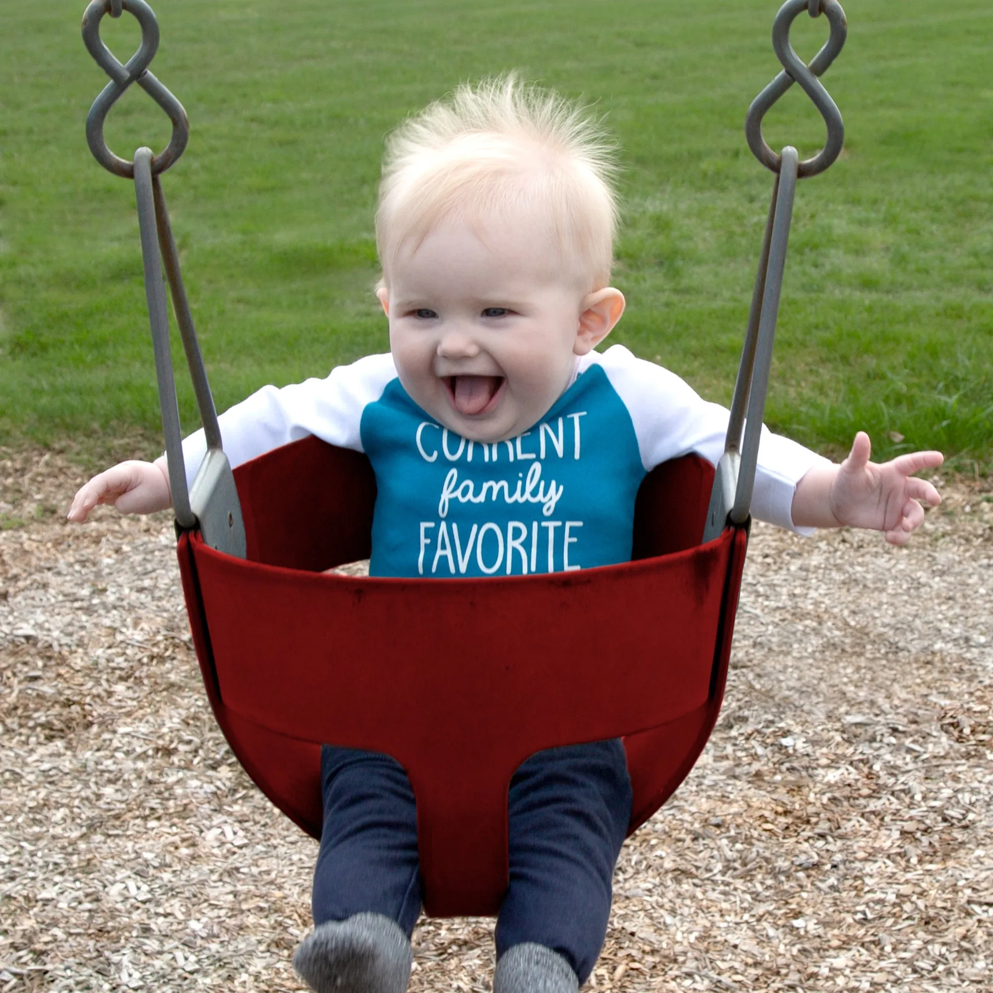 Family Favorite 3/4 Length Sleeve Prussian Blue Onesie