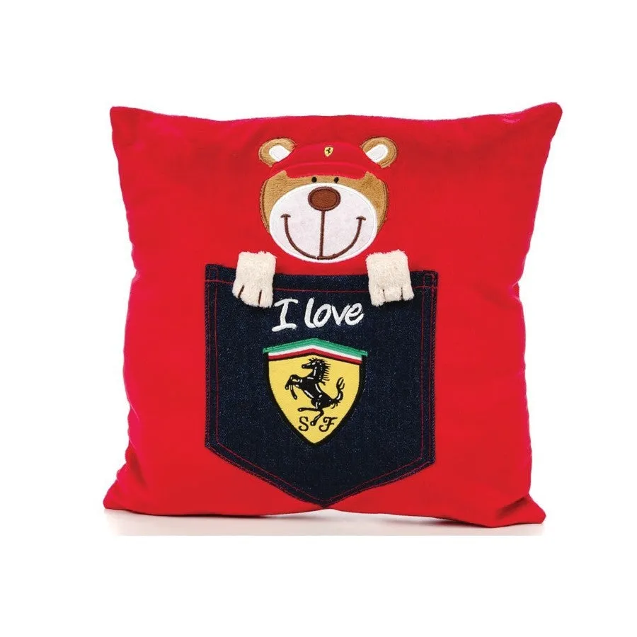 Ferrari Pillow, Teddy Bear, Red, 2018