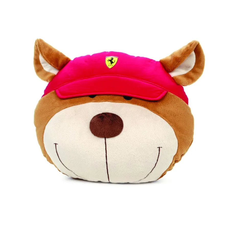 Ferrari Pillow, Teddy Face, 30cm, Red, 2018