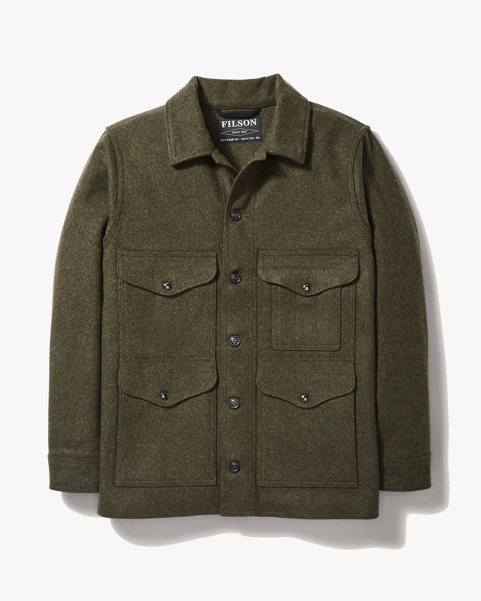 Filson Wool Mackinaw Cruiser Coat - Forest Green