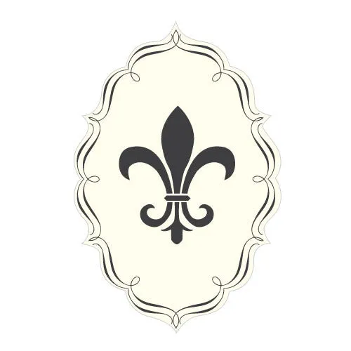 Fleur De Lis Diecut Sticker Royal Blue