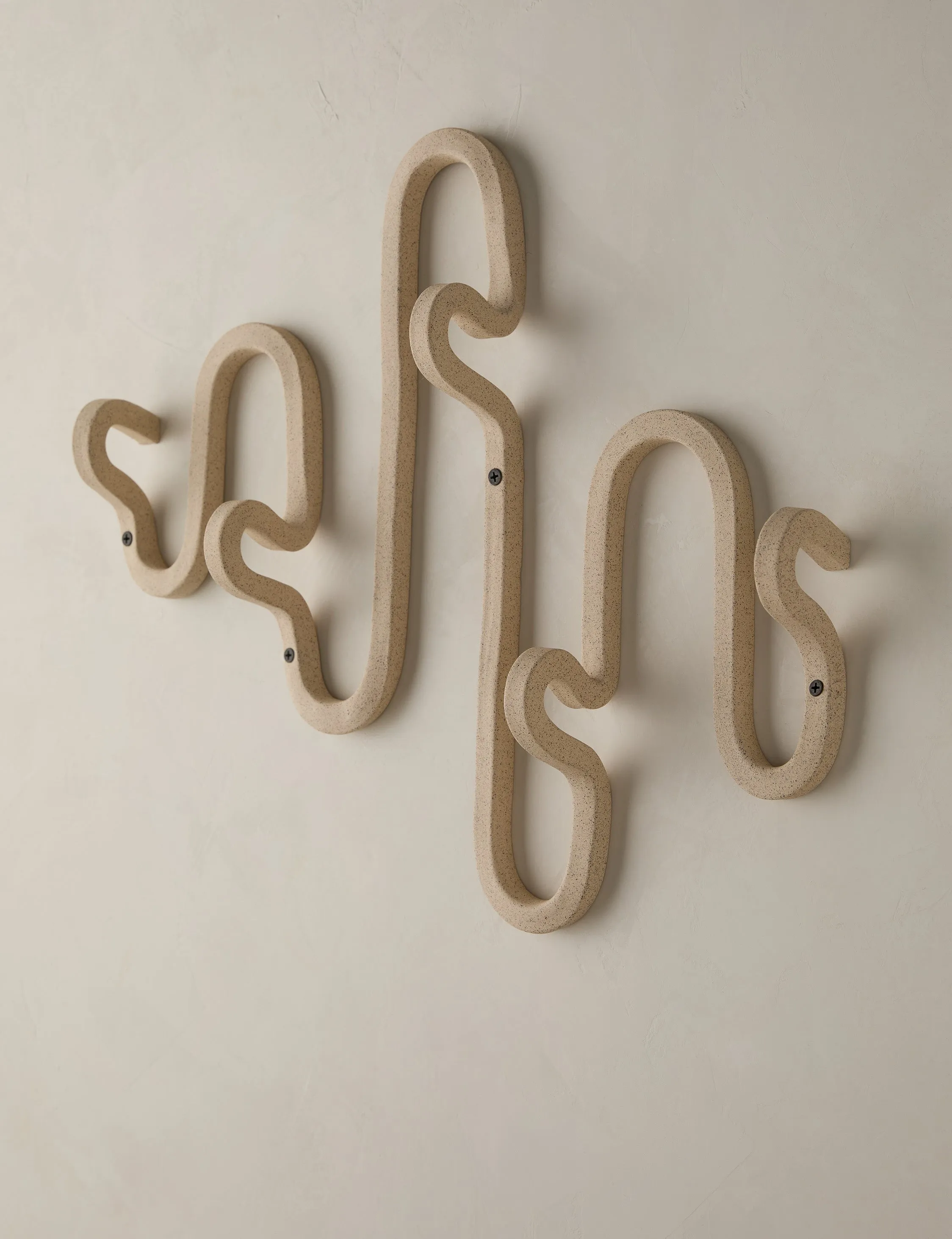 For-Everything Horizontal Coat Rack by SIN Ceramics, Sand