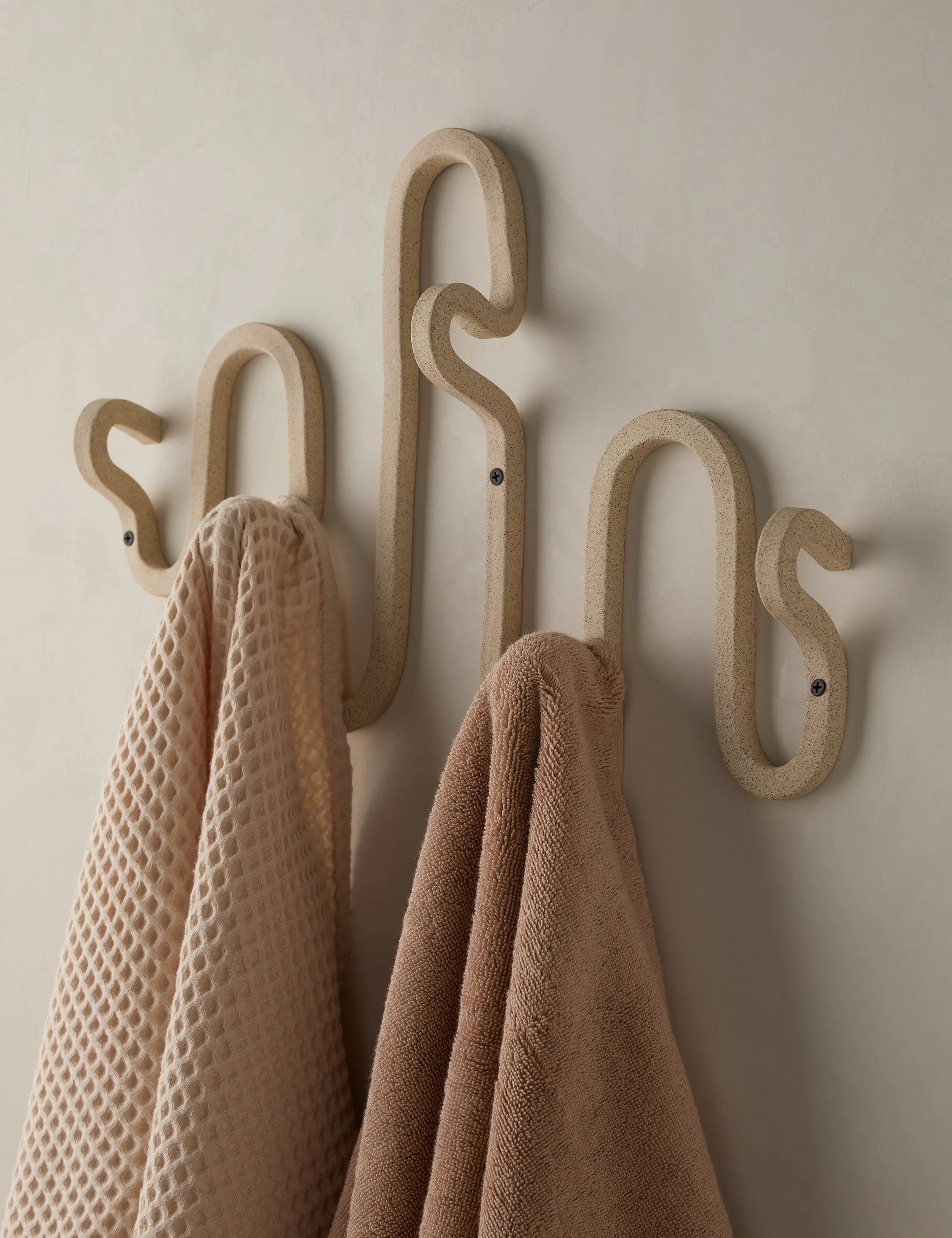 For-Everything Horizontal Coat Rack by SIN Ceramics, Sand