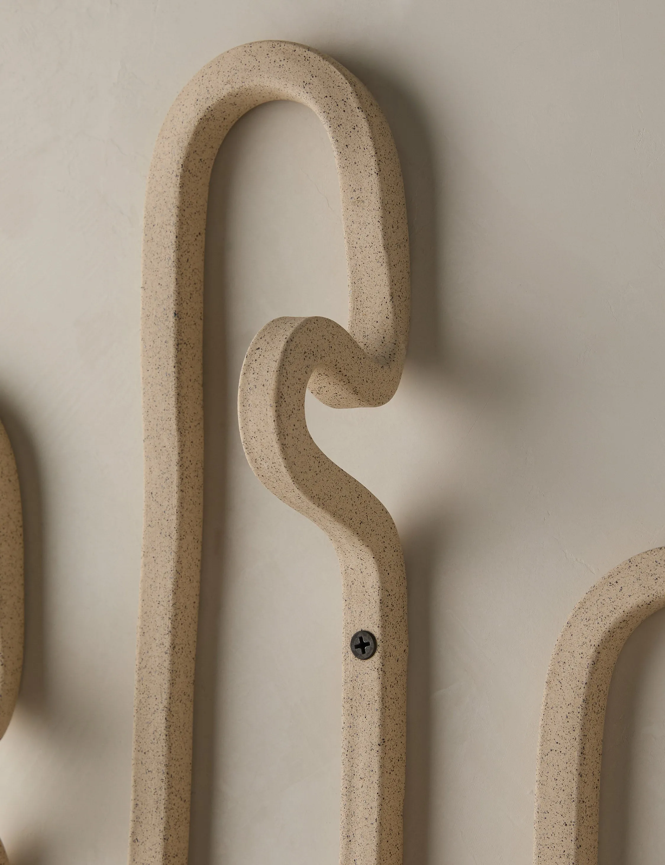 For-Everything Horizontal Coat Rack by SIN Ceramics, Sand