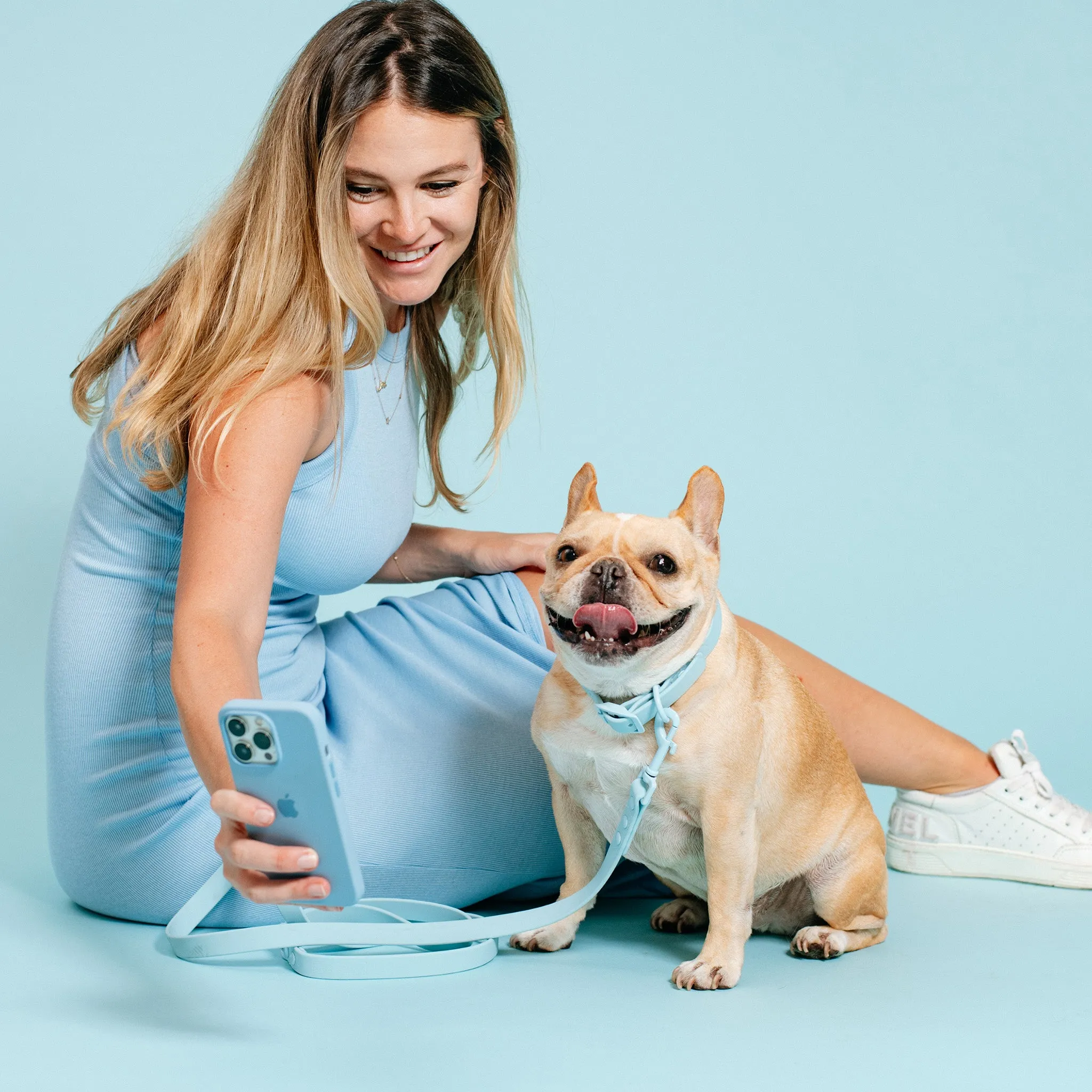 Frenchie Waterproof Collar - Ocean Blue