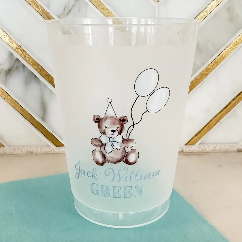 Full Color Teddy Bear Birthday Shatterproof Cups