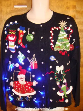 Funny Light Up Tacky Christmas Jumper