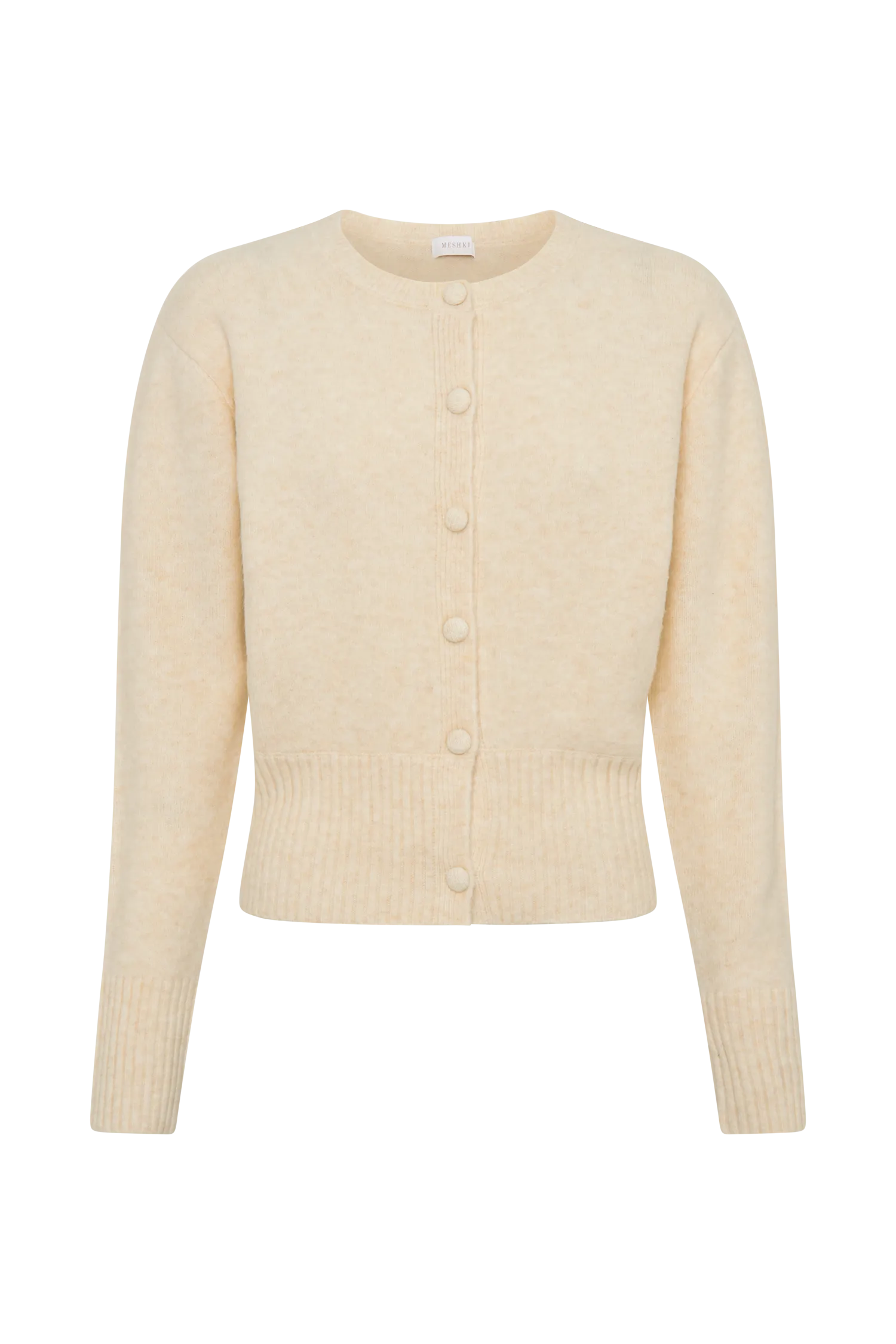 Genevieve Oversized Knit Cardigan - Cream Marle