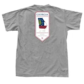 Georgia 1788 Banner T-Shirt Grey