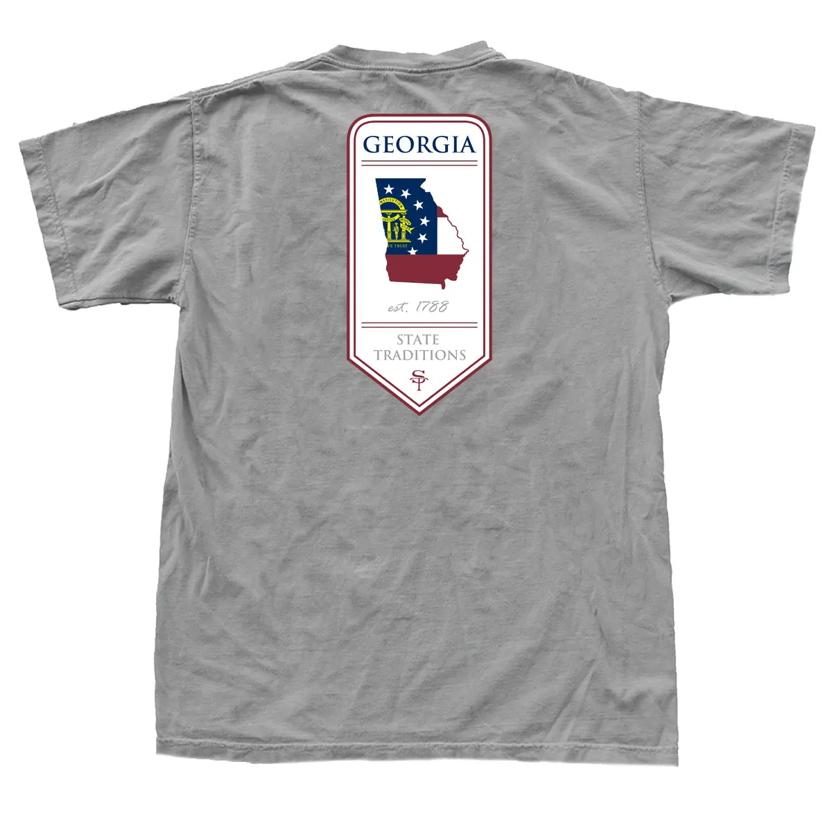 Georgia 1788 Banner T-Shirt Grey