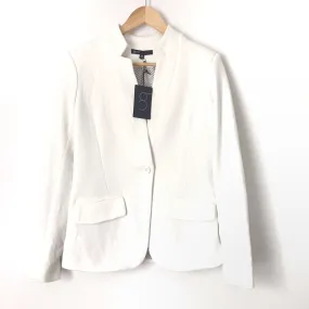 Gibson White Notch Collar Cotton Blend Blazer NWT- Size XS