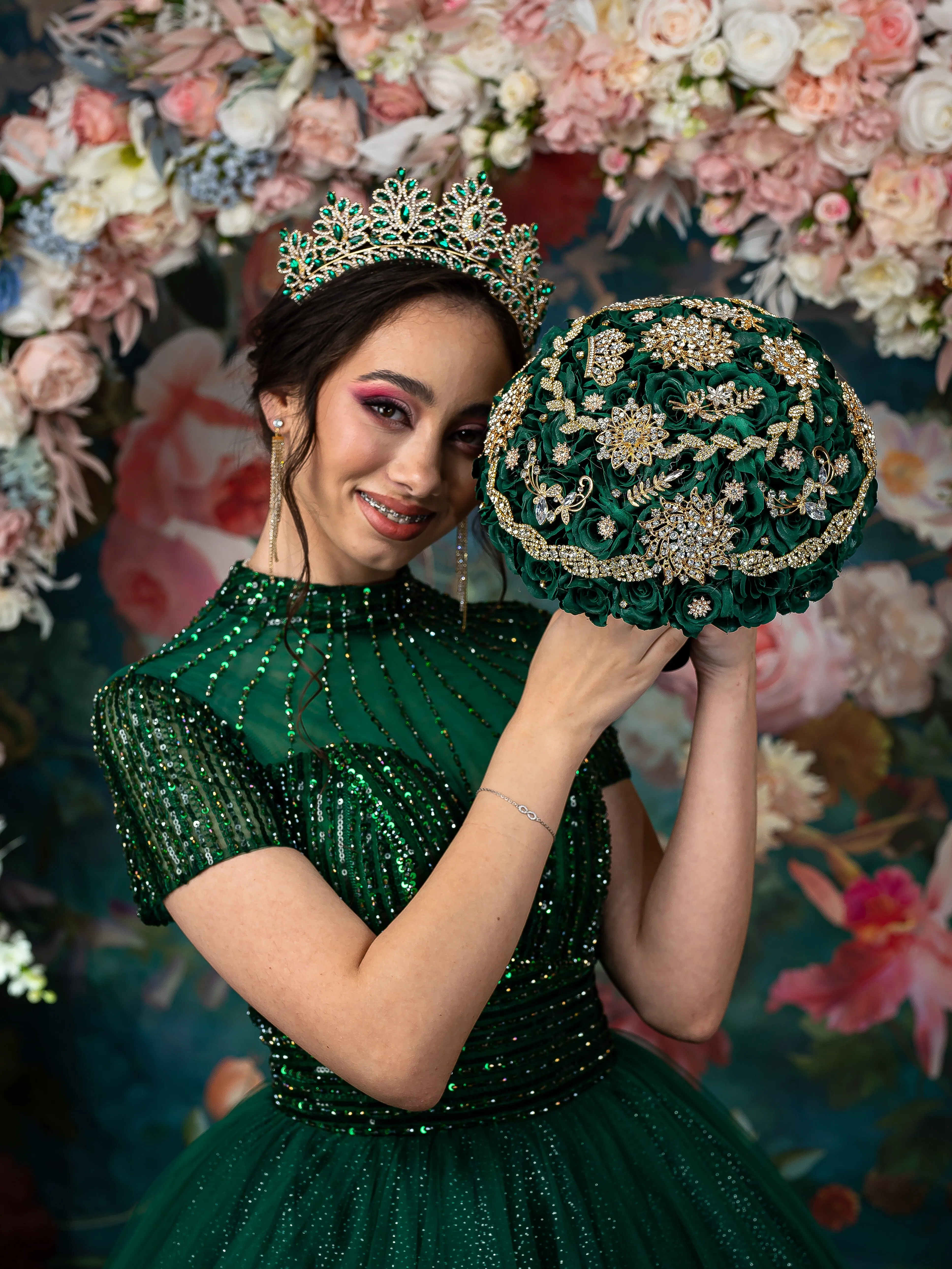 Green full quinceanera package