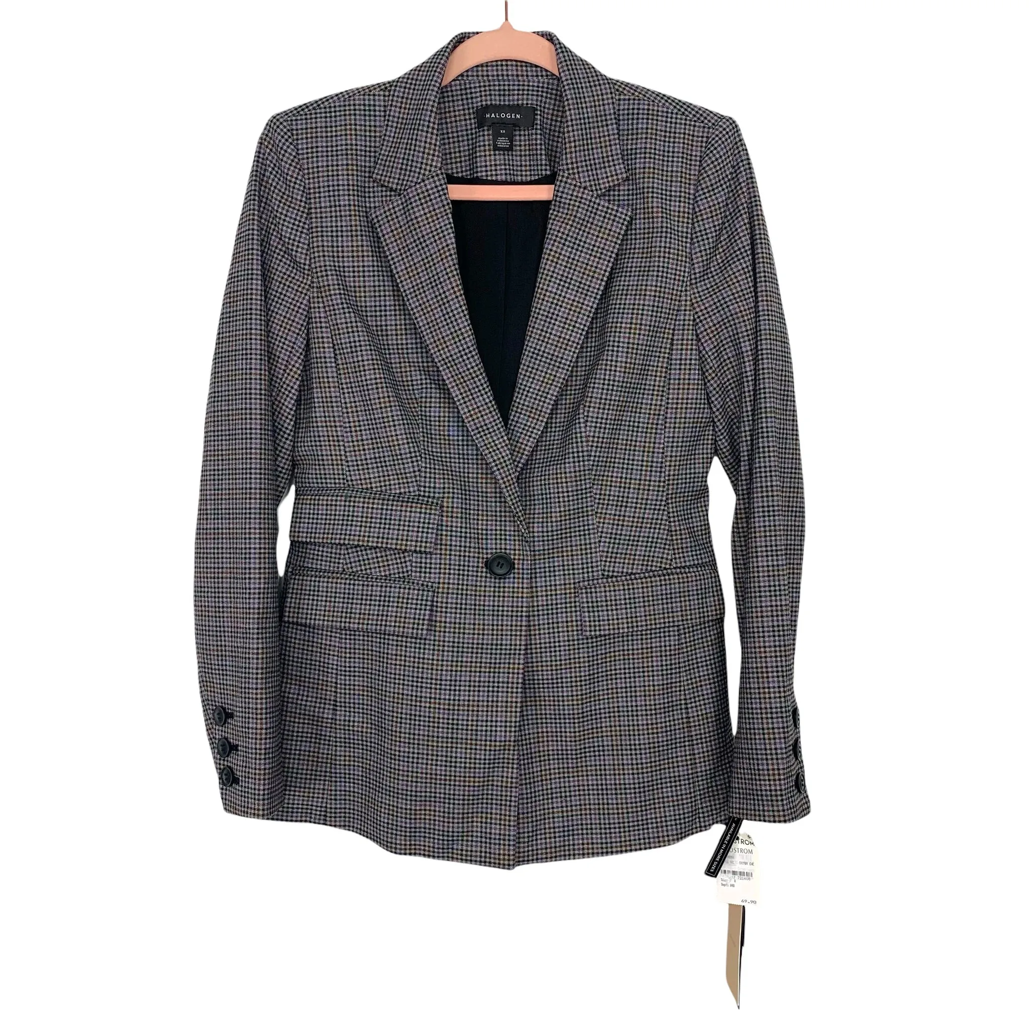 Halogen Purple Multi Color Crosby Check Blazer NWT- Size XS (sold out online)