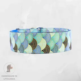 Handmade Dog Collar | Sea Waves | Width: 15-20-25-30-40 mm