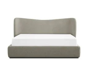 Harlow Upholstered Bed w/ Lift-Storage - Putty Teddy Fabric