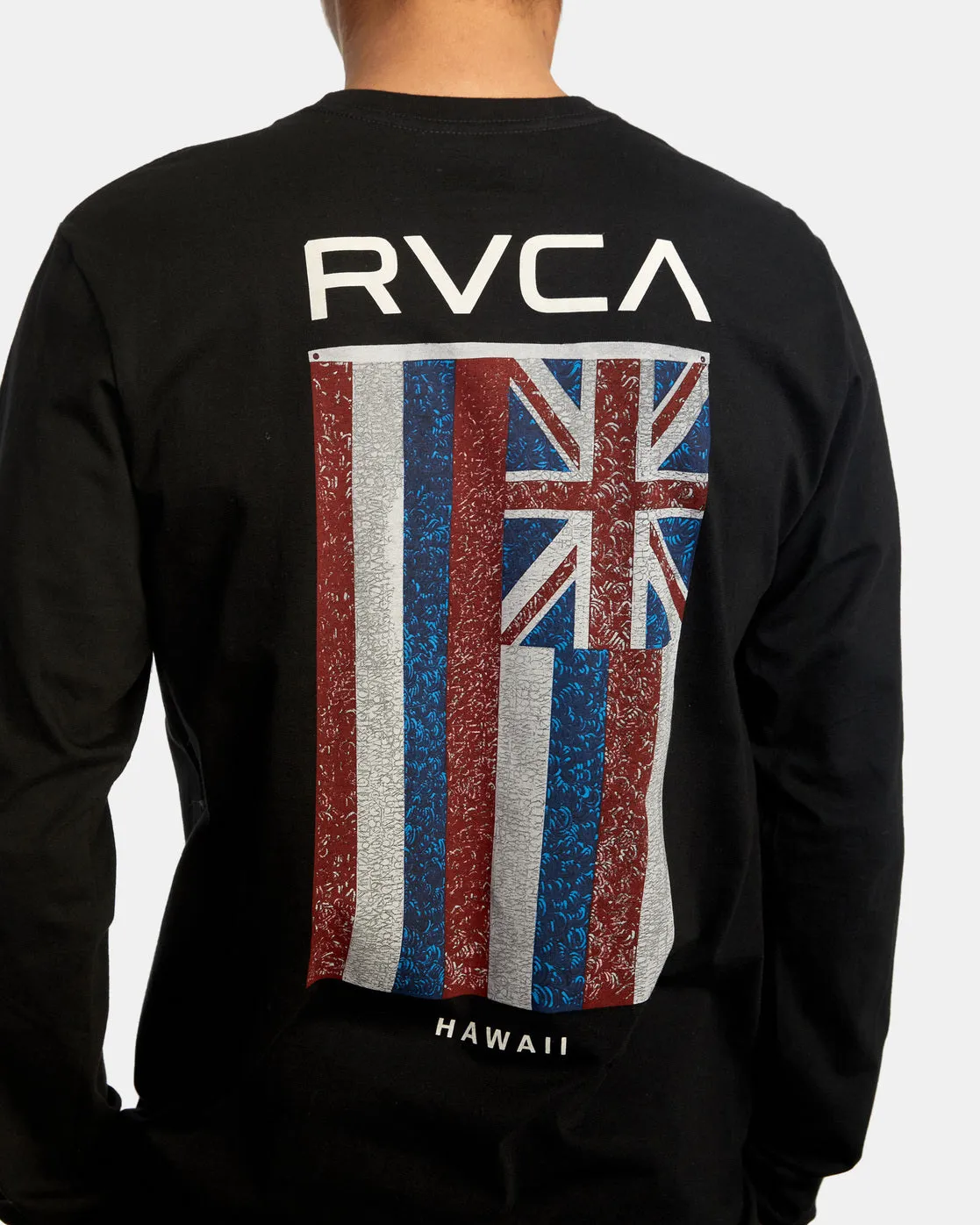 Hawaii Defer Flag Long Sleeve Tee - Black