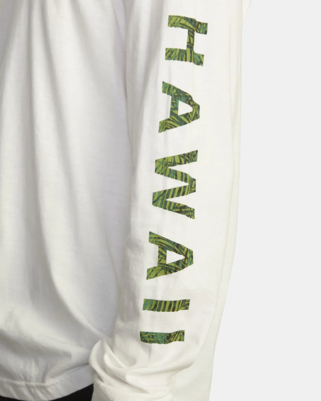 Hawaii Hex Long Sleeve Tee - White