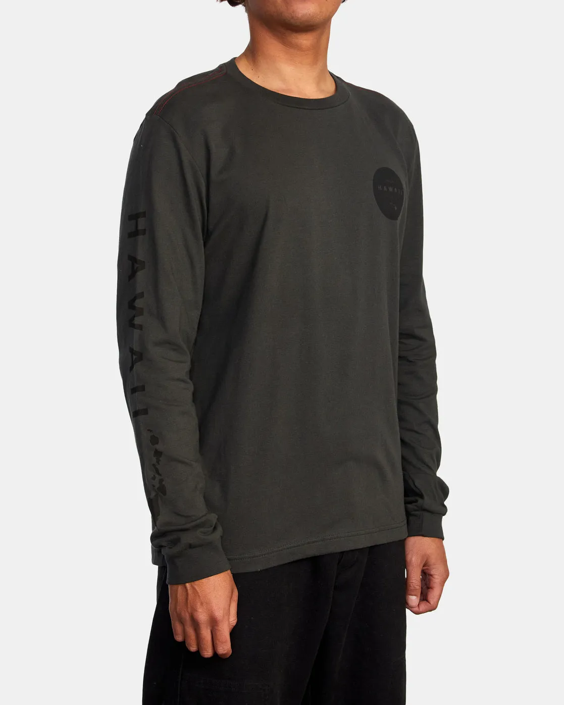 Hawaii Motors Long Sleeve Tee - Pirate Black