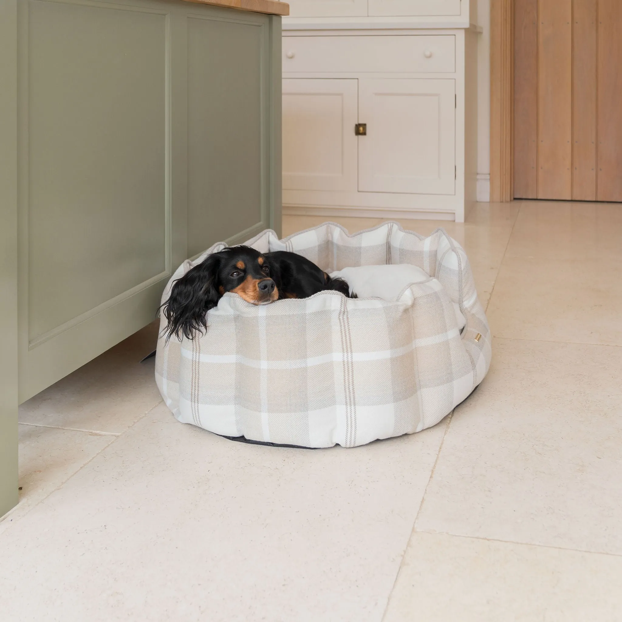 High Wall Bed in Balmoral Natural Tweed by Lords & Labradors