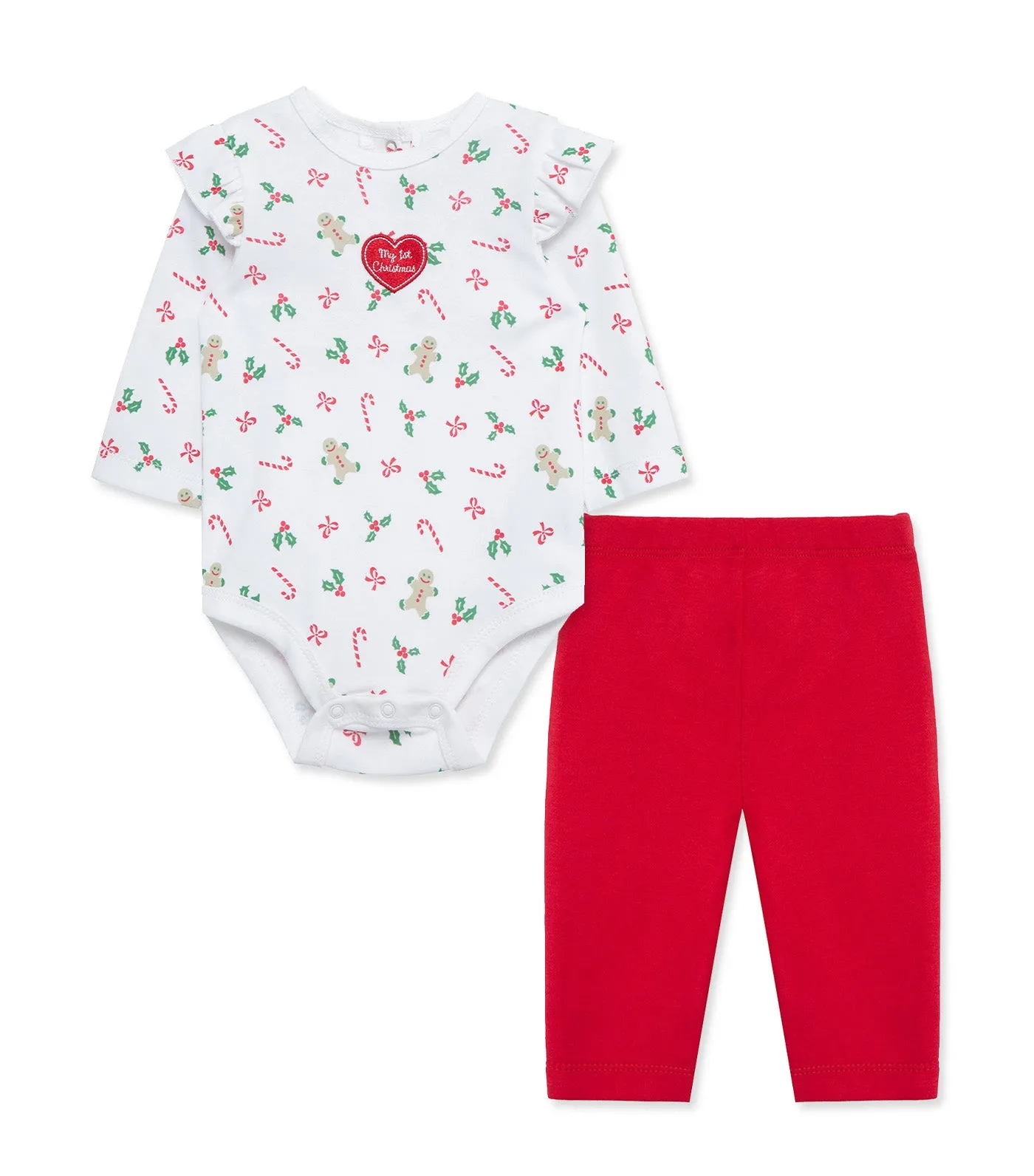 Holiday Bodysuit Set-Headband Red