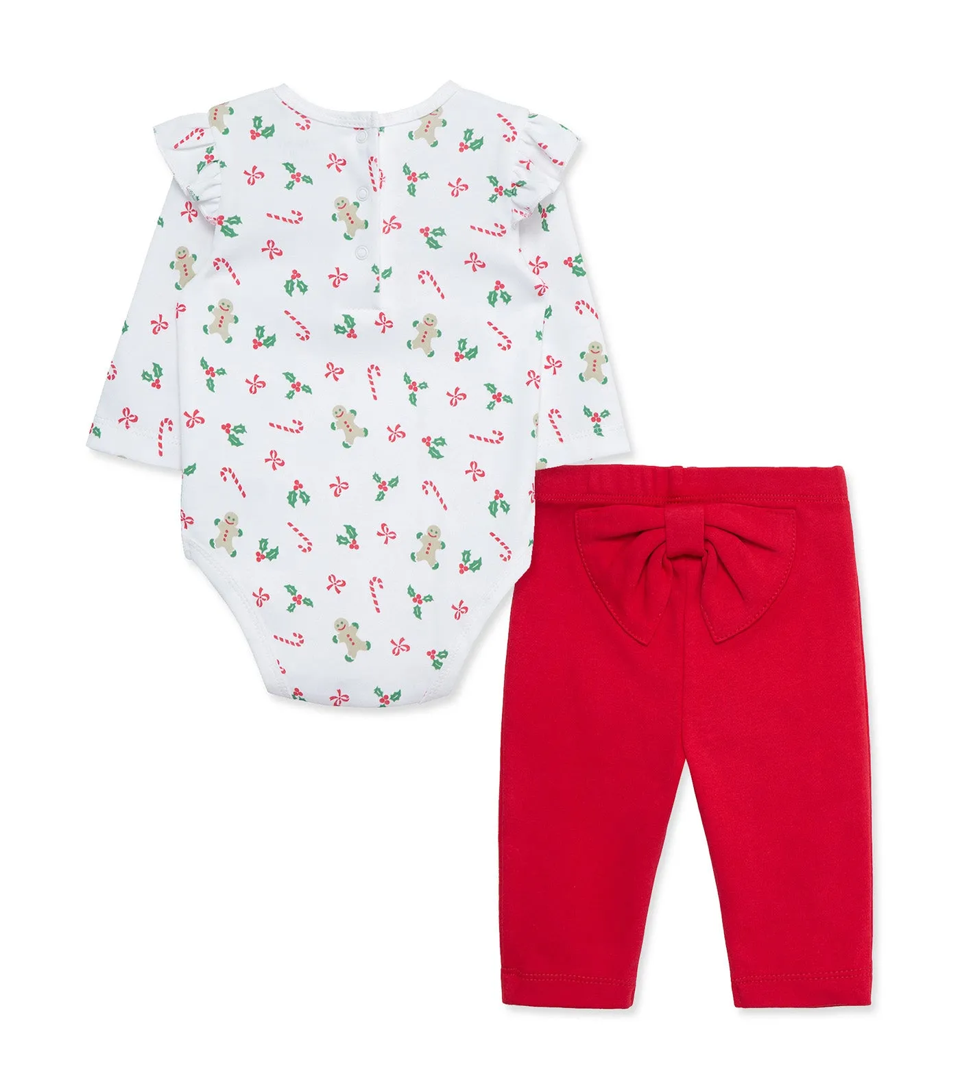 Holiday Bodysuit Set-Headband Red