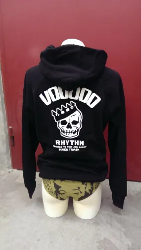 Hoodie - Black - Voodoo Rhythm Logo - Electrically - Front Tag