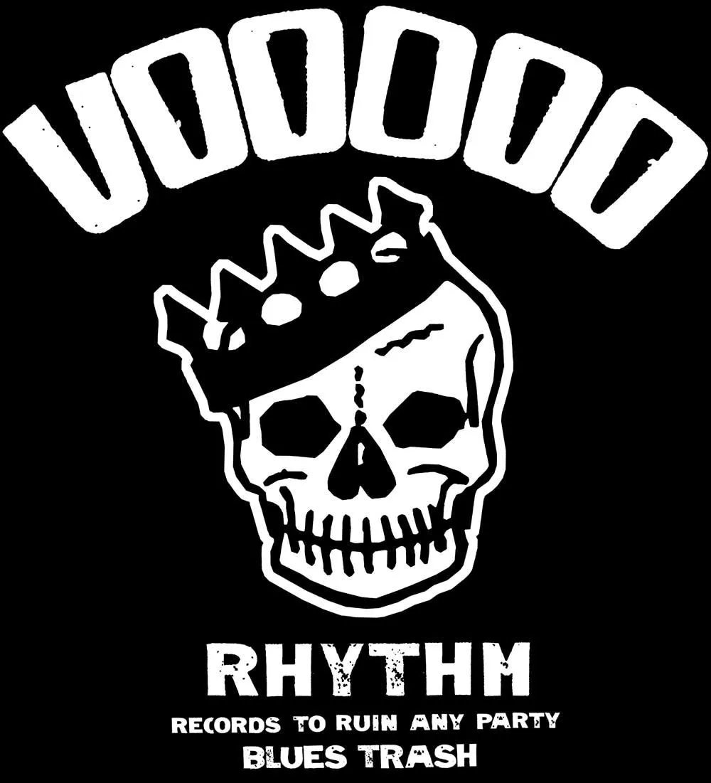 Hoodie - Black - Voodoo Rhythm Logo - Electrically - Front Tag