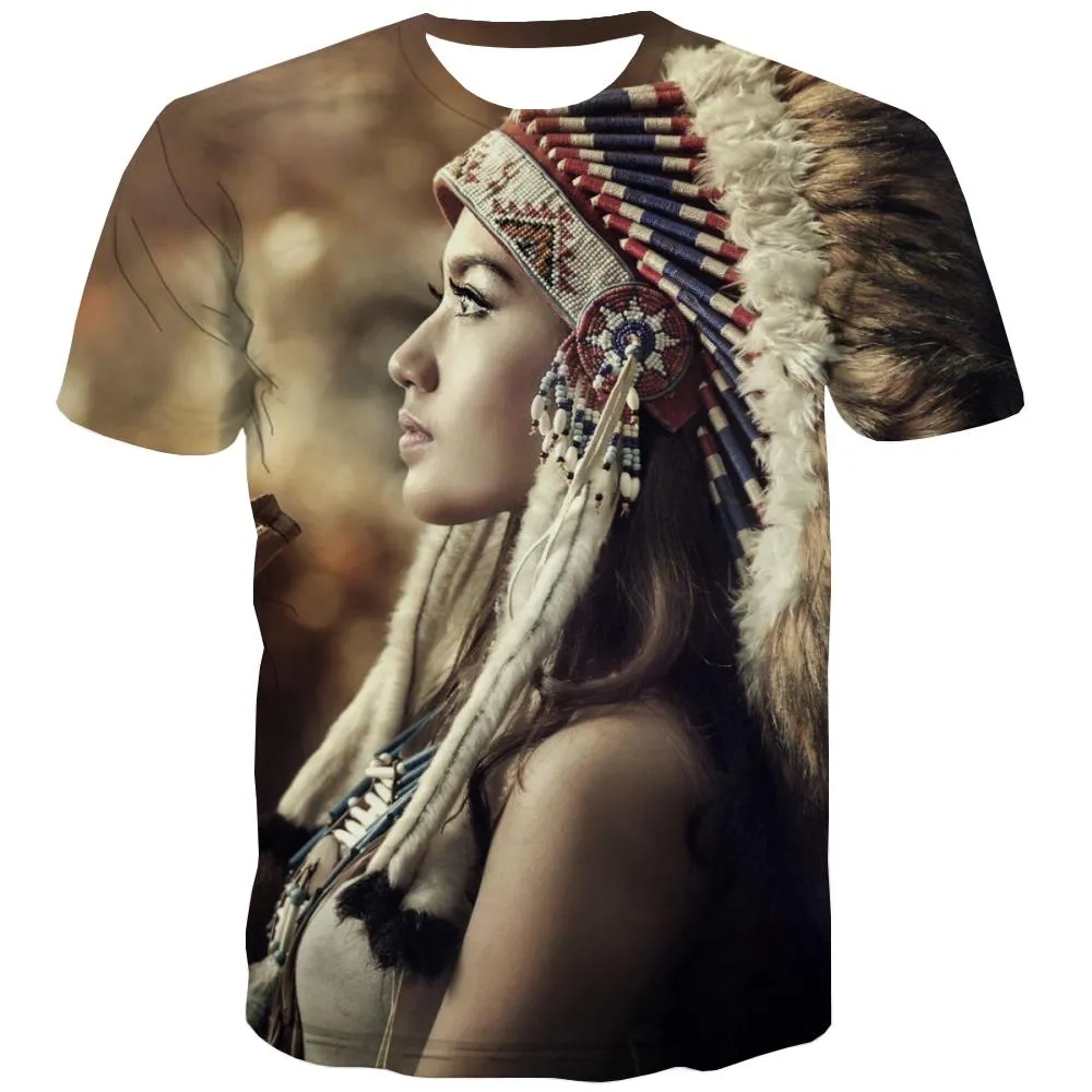 Indians T-shirt Men Grassland Tshirts Novelty Sunset Tshirts Cool War Tshirt Printed