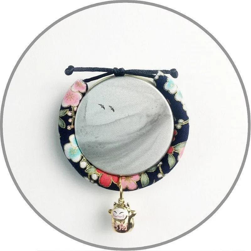 Japanese-Style Cat Collar with Lucky Charm