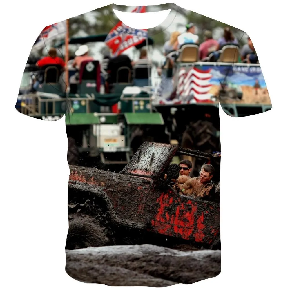 Jeep T shirts Men Offroad Tshirts Cool car T-shirts 3d Short Sleeve Hip hop