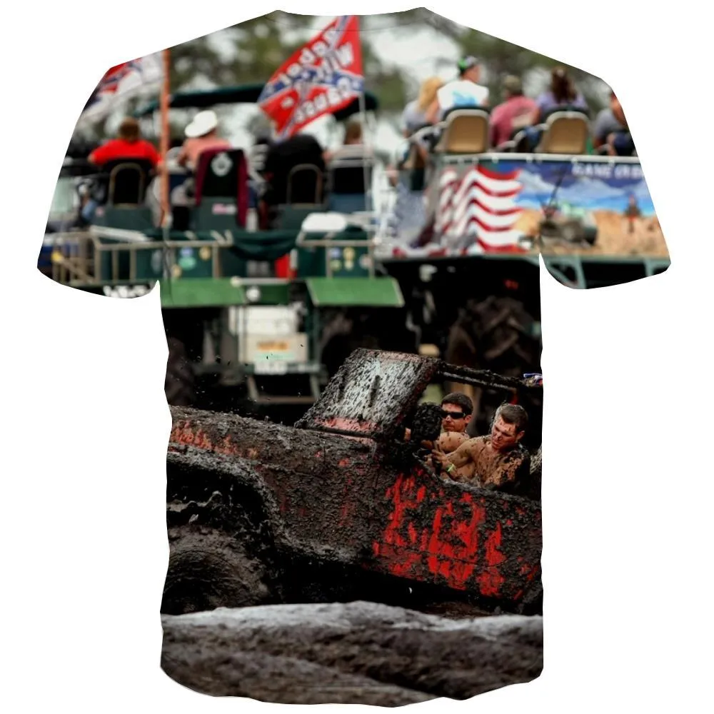 Jeep T shirts Men Offroad Tshirts Cool car T-shirts 3d Short Sleeve Hip hop