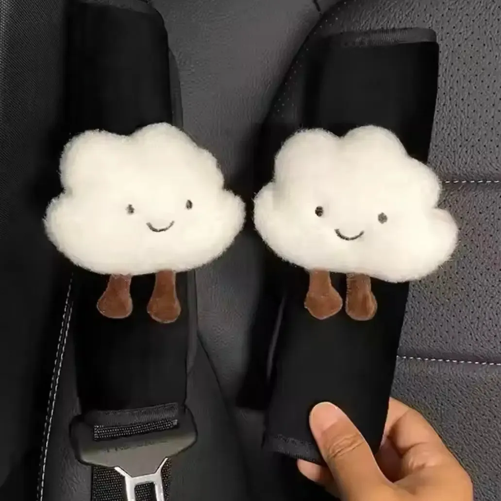 Jellie Teddy Cloud Seatbelt Covers - Set of Two