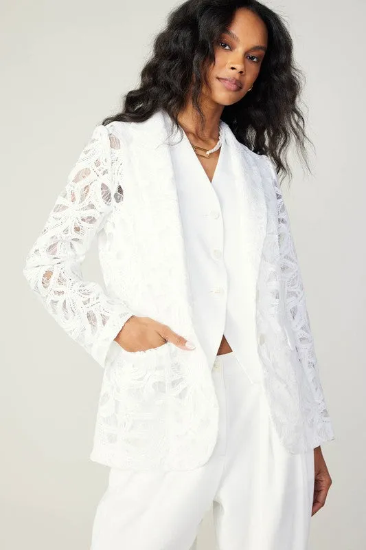 Lace Single Breasted Blazer